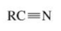 <p>A compound containing a cyano group (–C≡N) attached to a carbon atom (carbon triple bonded to a nitrogen)</p>