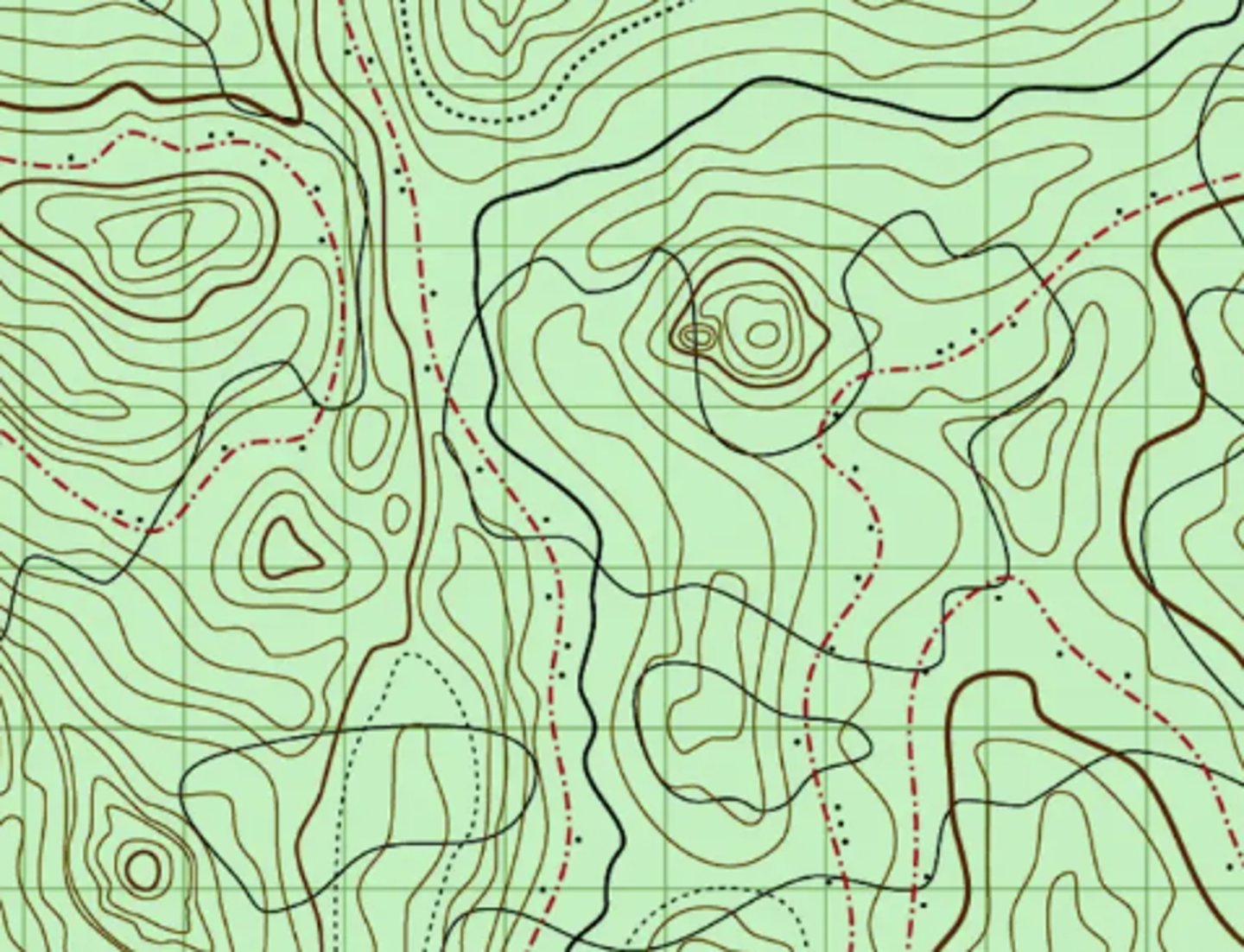 <p>A map that shows the surface features of an area - shows elevation with contouring lines</p>