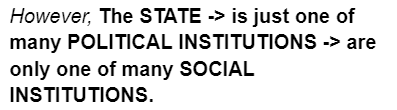 <p>These clusters all create the (blank) of sociology of politics</p>