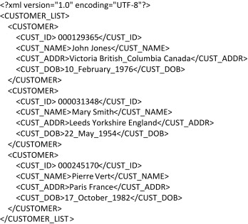 <p>a simple text-based markup language for representing structured data</p><p><span>• XML is widely used to </span><strong><u><span>share structured information.</span></u></strong><br><span>• It uses user-defined markup tags to specify the structure of data.</span><br><span>• Each piece of data is enclosed in a pair of tags.</span><br><span>• Designed to support readability.</span><br><span>• Because of tags, files are much larger</span></p>