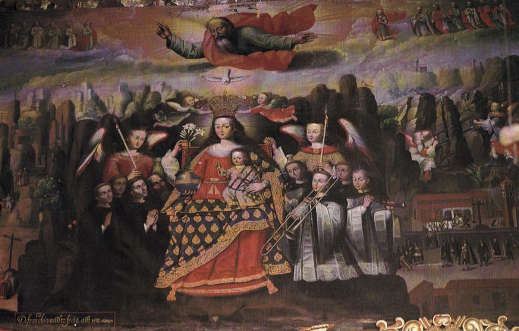 <p><span style="color: #ffffff">Francisco Chivantito, Virgin of Montserrat, oil on canvas</span></p>