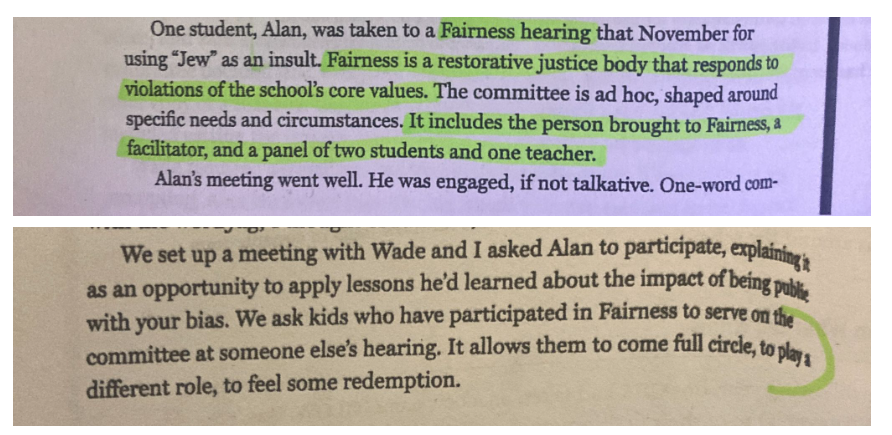 <p><span>I am connecting this to my Apprenticeship “Design” card. The portrayal of Fairness hearings is similar to the AA model of apprenticeship where the teacher is Alan’s mentor and Alan “graduates” from being the person taken to a Fairness hearing to someone on the panel.</span></p>