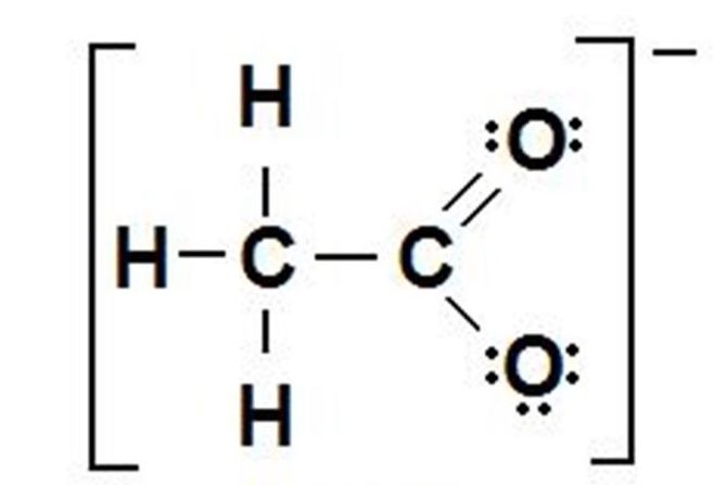 <p>C2H3O2^-1</p>