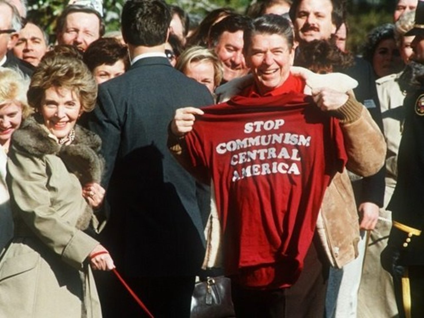 <p>During his first term, Reagan breathed new life into the rhetorical division of the world into a "free" West and an "unfree" East. After a decade of détente, Reagan resumed vigorous denunciation of the USSR, calling it the "evil empire" and sponsoring the largest military buildup in U.S. history. To try to end the "Vietnam syndrome," he sent troops to Grenada to overthrow a pro-Cuban government. Reagan also reversed Carter's emphasis on human rights in foreign policy by stepping up U.S. support for Third World anti-communist dictatorships like Chile and South Africa and pouring in funds to combat the insurgencies against the governments of El Salvador and Guatemala, whose armies and associated death squads committed flagrant abuses against their own citizens.</p>