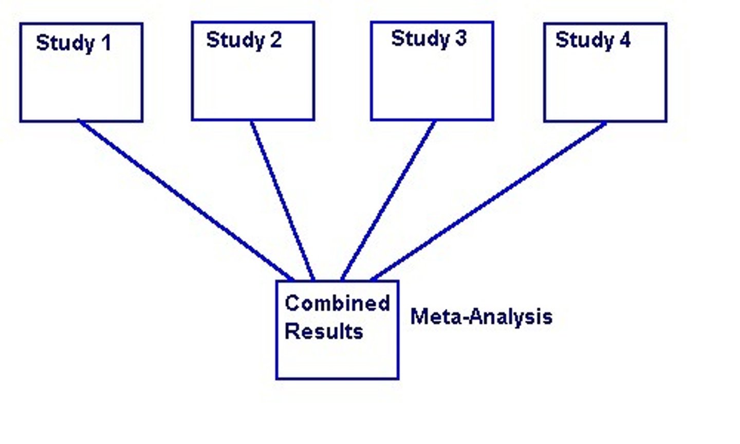 <p>Studying results of multiple studies for conclusions</p>