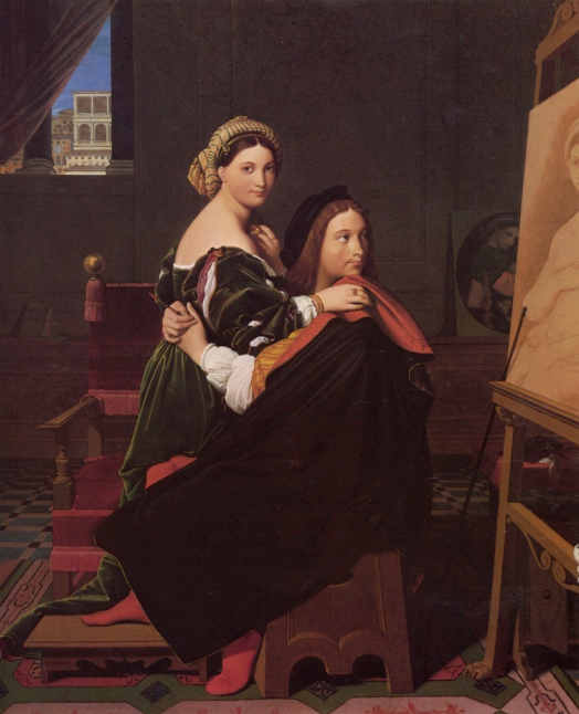 <p>Ingres, Raphael and the Fornarina, 1814</p>