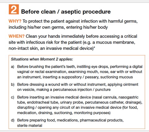 to protect the patient against infection with harmful germs, including his/her own germs entering his/her body