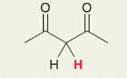 <p>H in C - C2O2 , 2 carbonyl group</p>