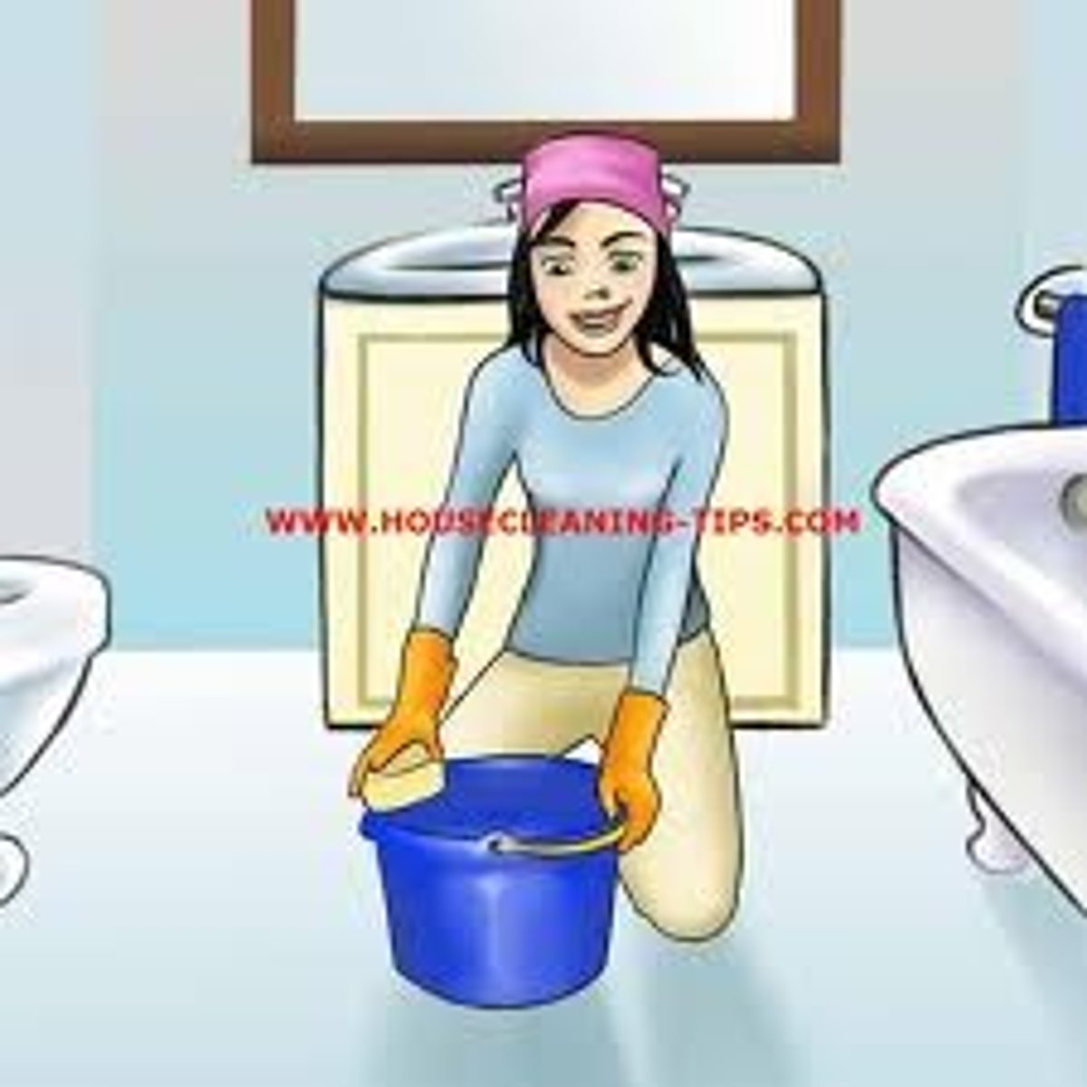 <p>to clean the bathroom</p>
