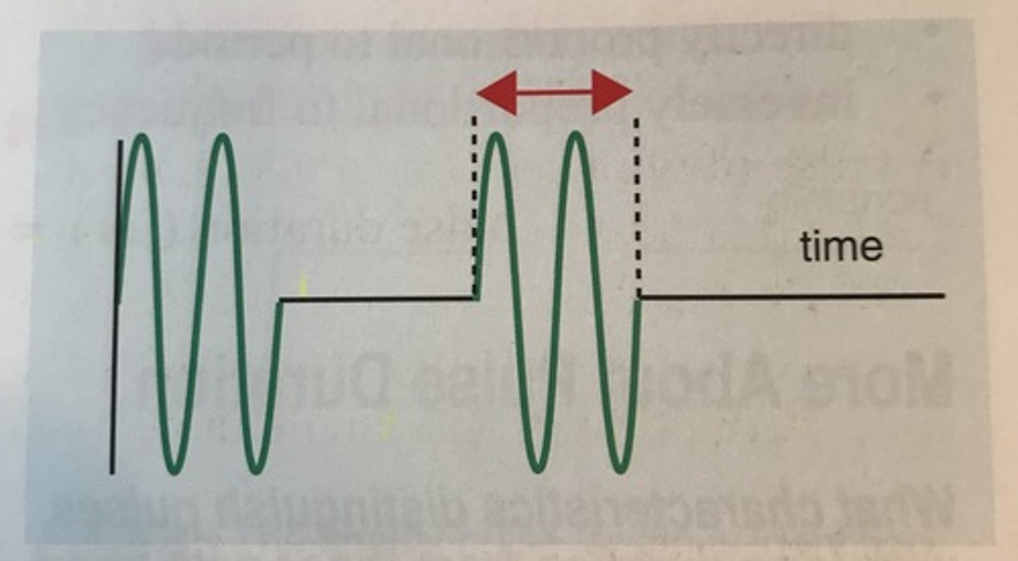 <p>.the actual time from the start of a pulse to the end of that pulse</p><p>. a single transmit, talking, "on" time</p>