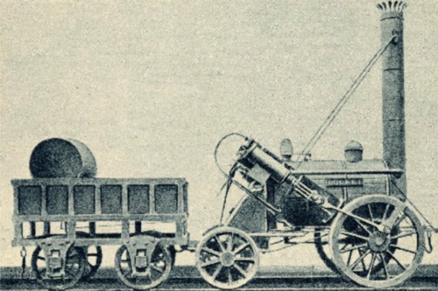 <p>Steam powered locomotive (train)</p>