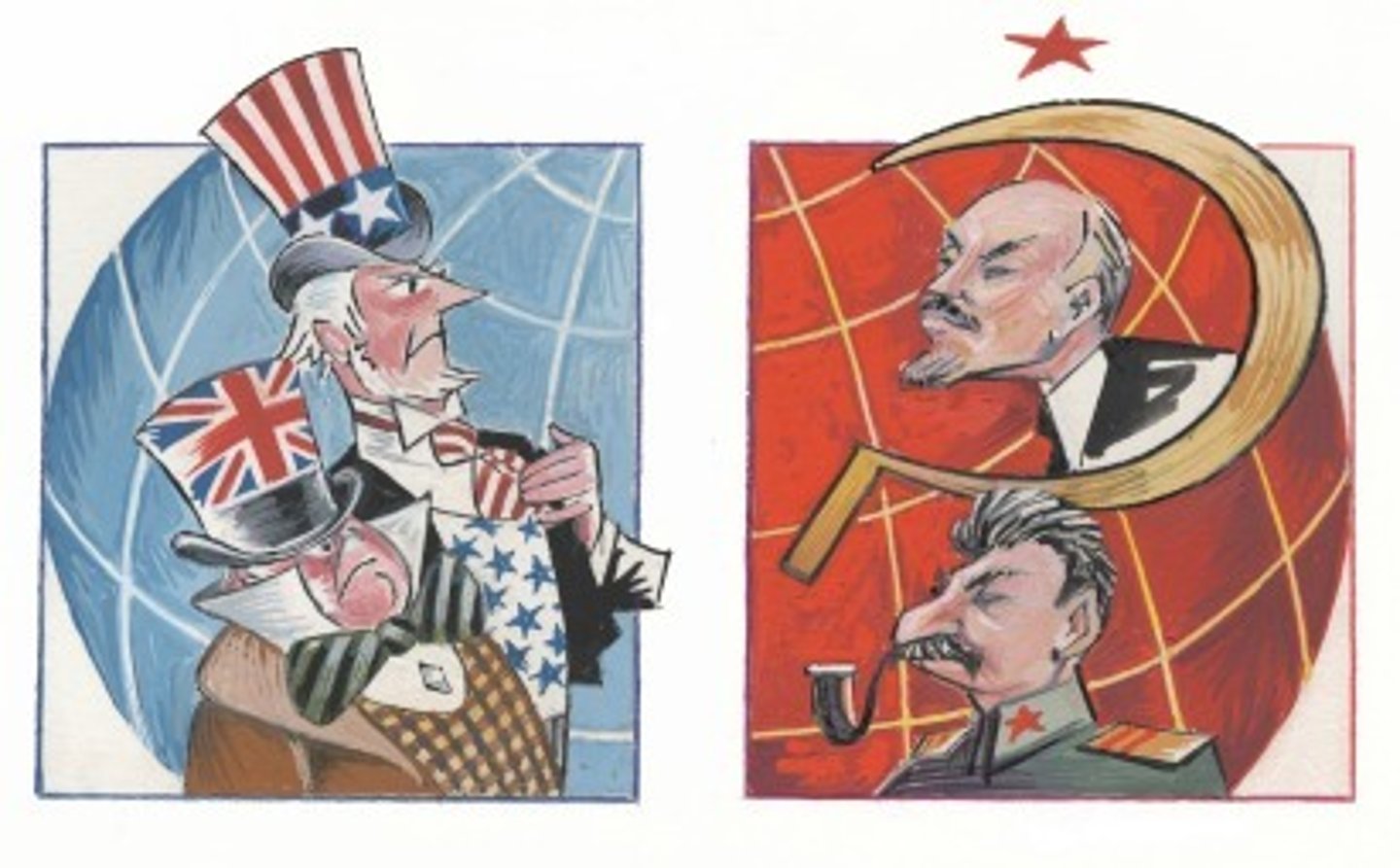 <p>A long period of political tension between the United States and the Soviet Union after World War II. The two nations competed for global influence without direct large-scale war. Examples include the arms race, proxy wars like Korea and Vietnam, and the space race.</p>