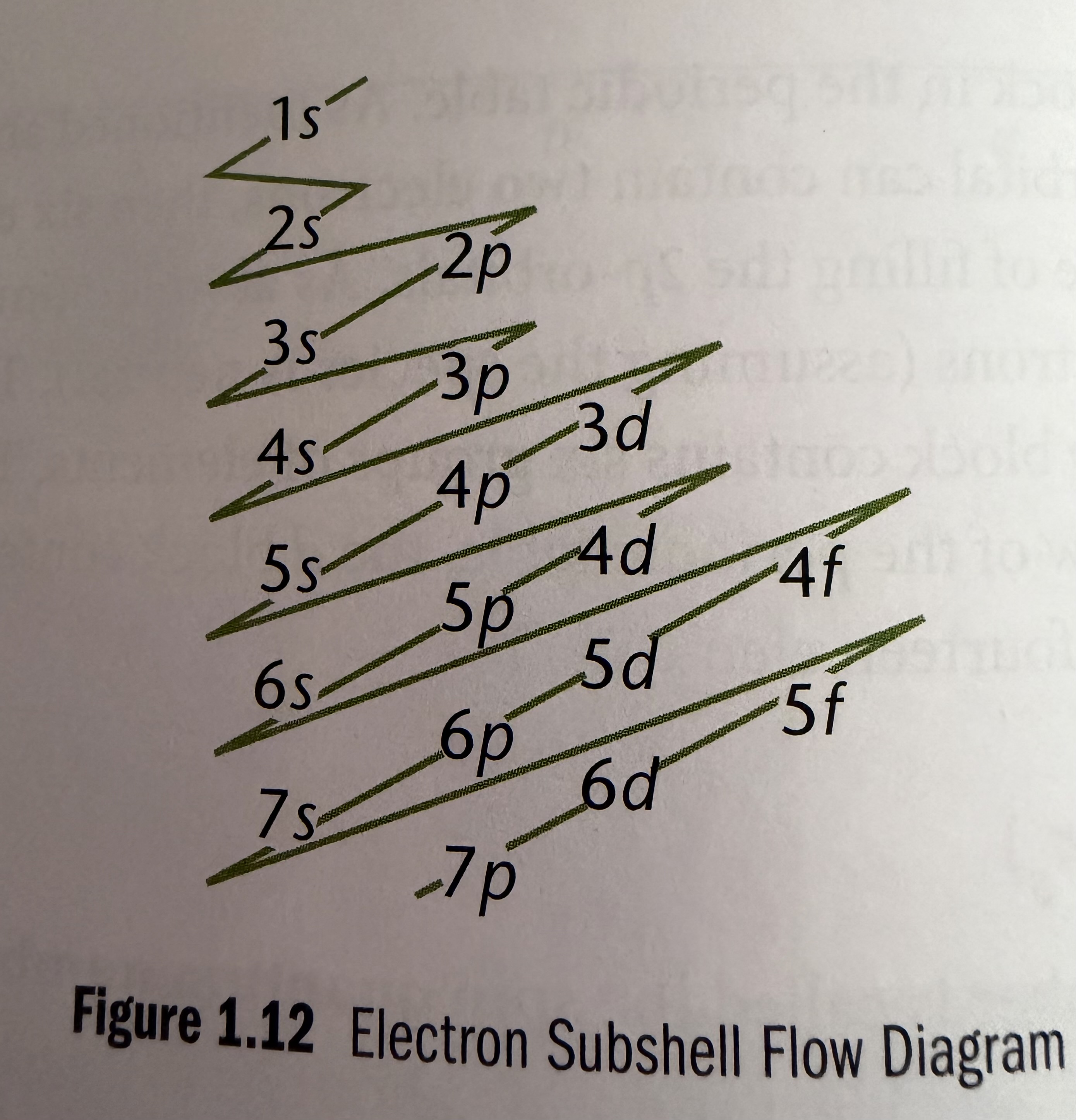 <p>• Electrons fill the principal energy levels and subshells according to increasing energy, determined by n+L rule</p><p></p>