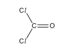 <p>Name the shape of a phosgene molecule and explain why it has this shape</p>