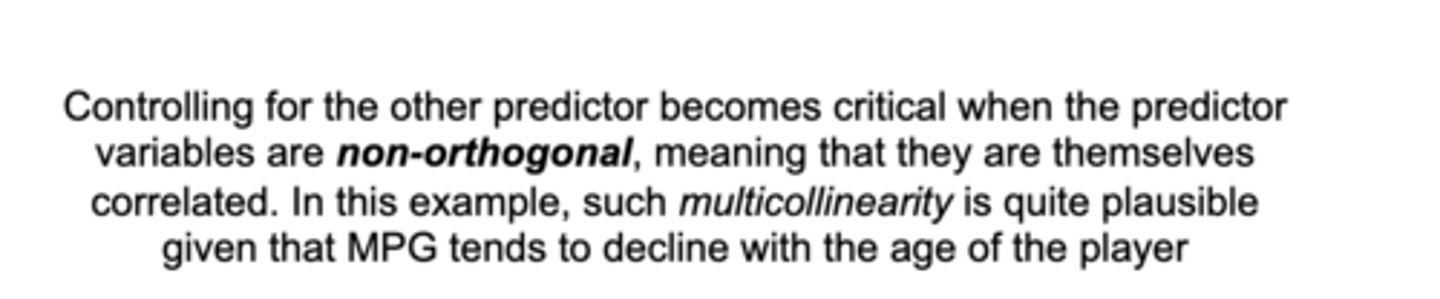 <p>It can be confusing as there are 2 predictor variables being assessed for effects on the main outcome variable, they are both correlated but independent</p>