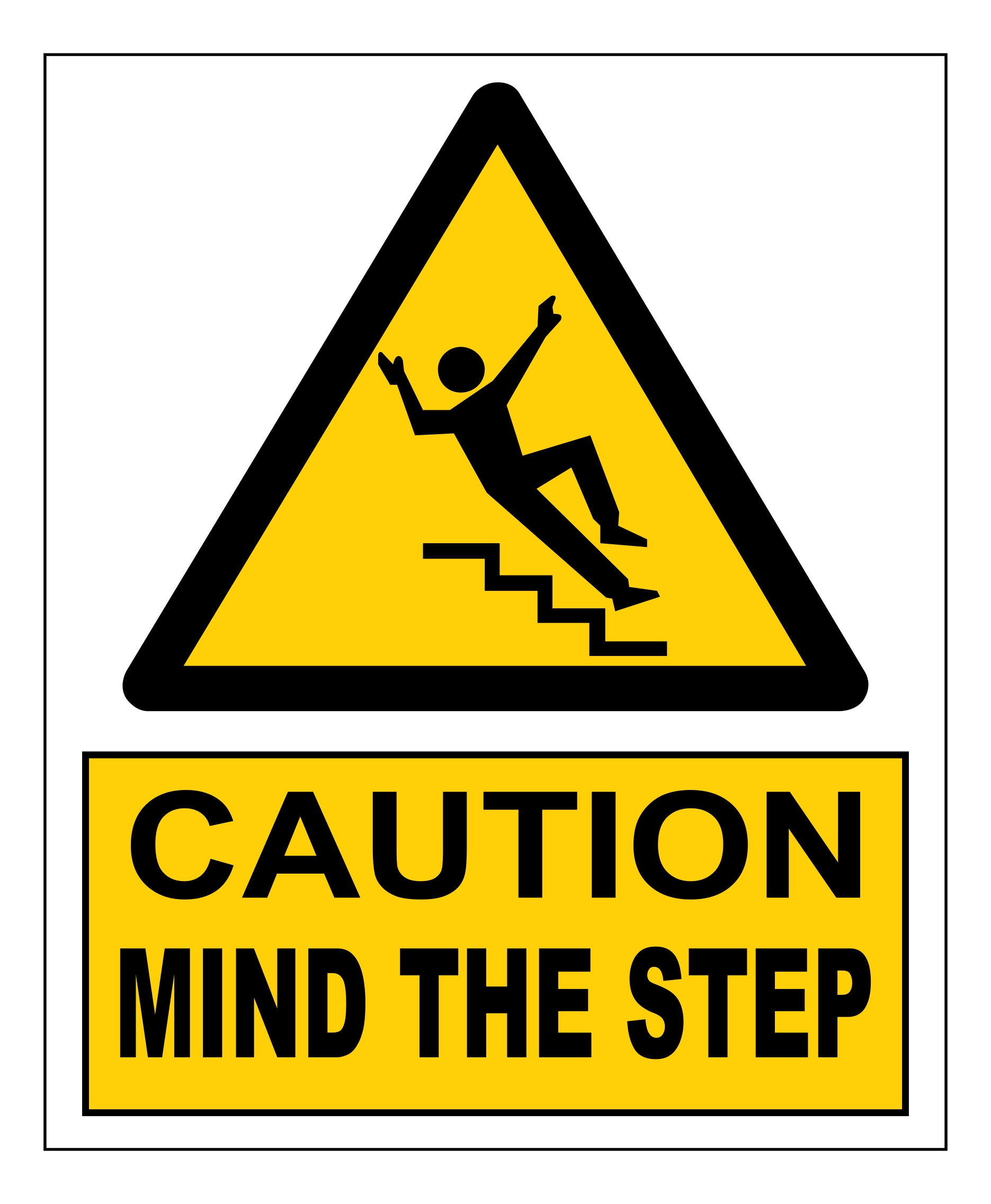 <p>Be careful. There’s a step.</p>