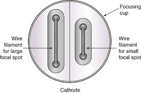 <p>large and small focal spots </p>
