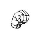 <p>(three fingers over thumb)</p>
