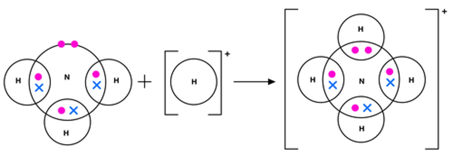 <p>Where both electrons are provided by one atom for a covalent bond.</p>