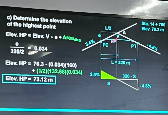 <p>Change in Elevation is equal to change in area of grade diagram</p>