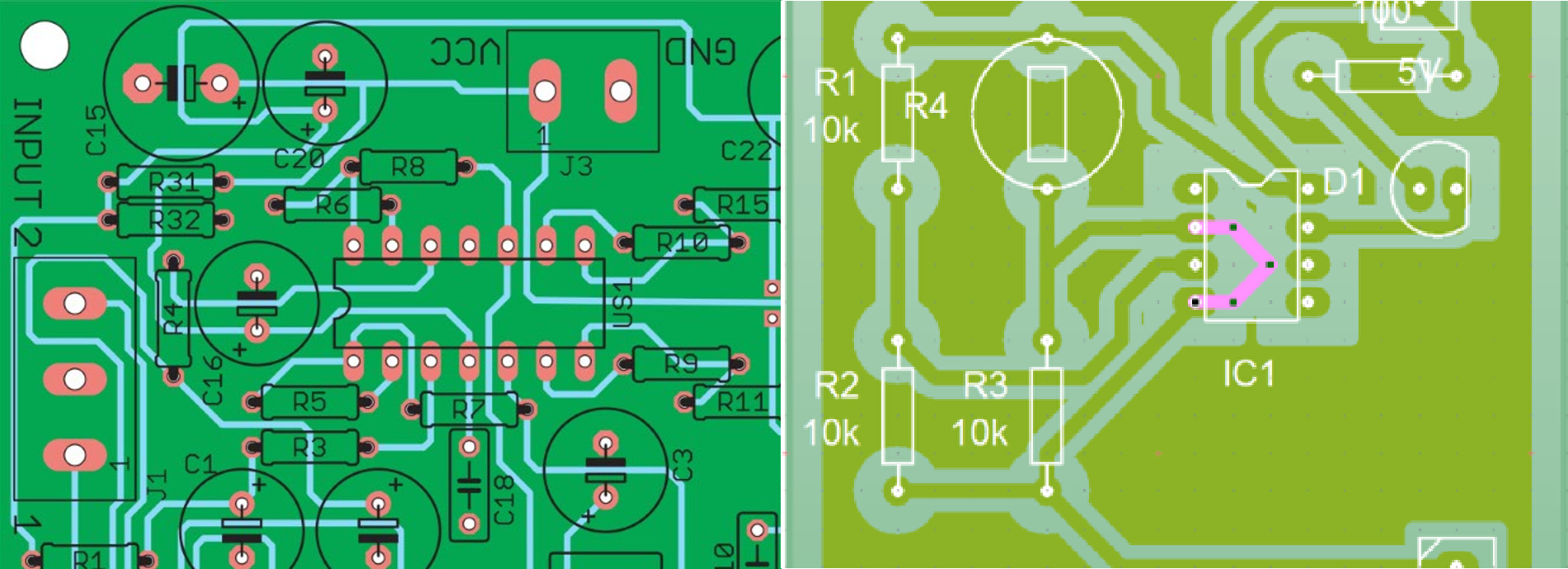 <ol><li><p>Printed Circuit Board</p></li><li><p><span>Mechanically support and electrically connect electronic components using conductive pathways (traces)</span></p></li></ol><p></p>