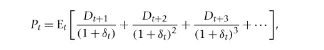 <p>the present value model formula </p>
