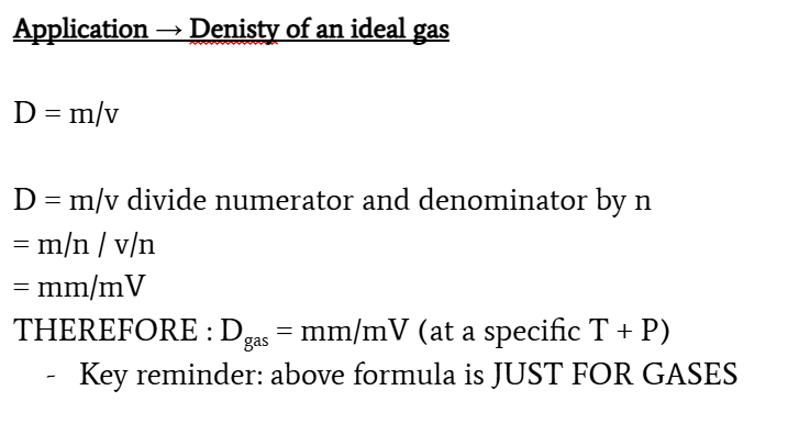 <p>D<sub>gas</sub> = mm/mV, this ONLY works for gasses</p>