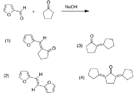 <p>Which compound cannot be a (side)product in aldol condensation of furfural with cyclopentanone?</p>