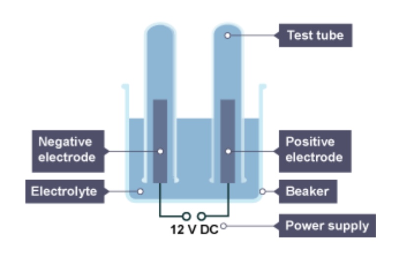 <p>If there is a group 7 element, what will be released as a gas at the anode?</p>