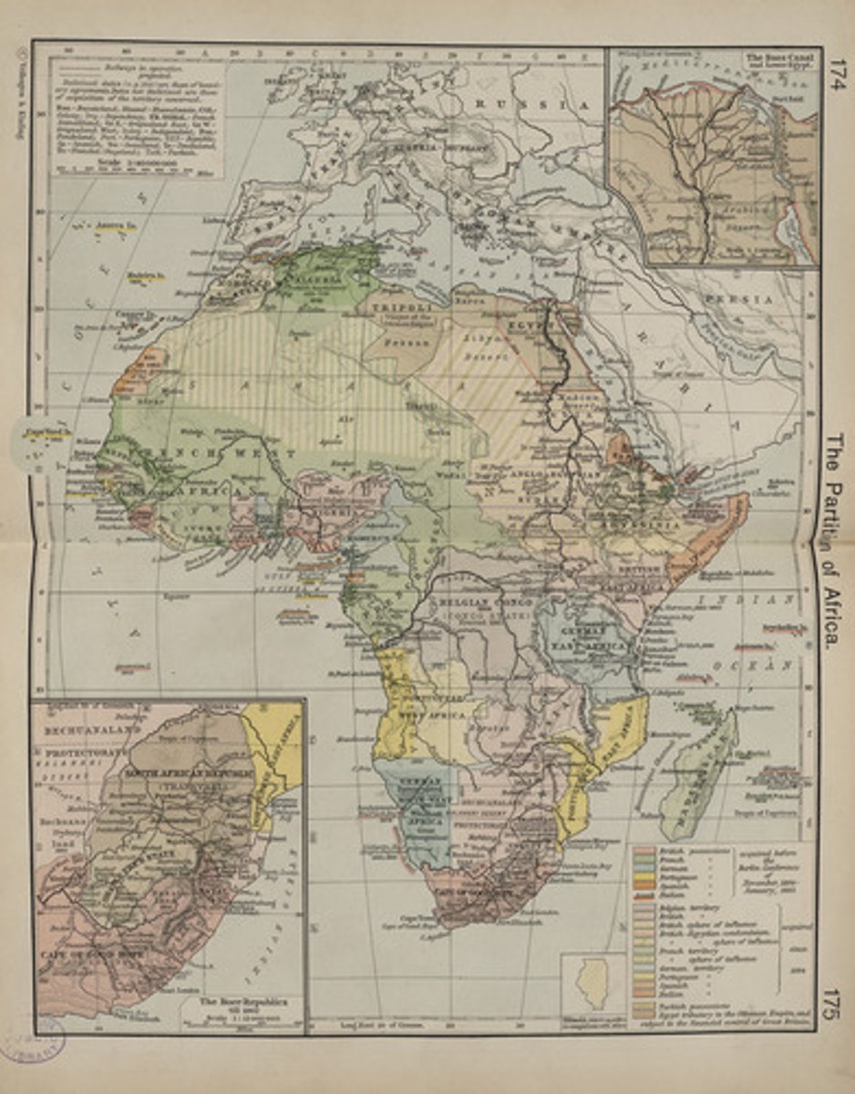 <p>boundaries created without regard to religion, ethnicity, or other native characteristics</p>