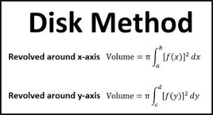 <p><span>The disk method is used when the axis of revolution is the boundary of the plane region and the cross-sectional area is perpendicular to the axis of revolution. This method is used to find the volume by revolving the curve </span><strong>y=f(x) y = f ( x ) about x -axis and y -axis</strong><span>.</span></p>