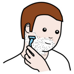 <p>to shave oneself</p>