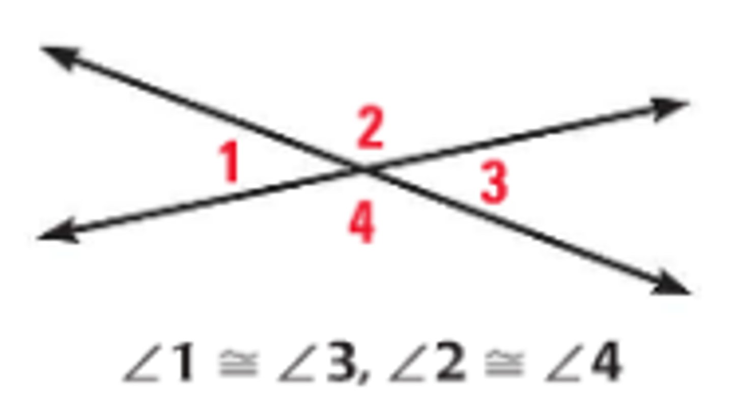 <p>If two angles are vertical angles, then they are congruent.</p>