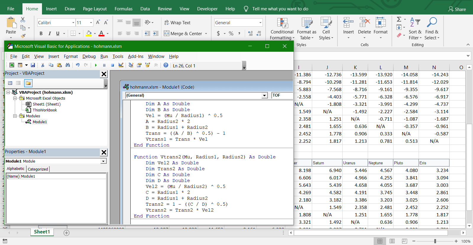 <p>VBA (Visual Basic for Application)</p>