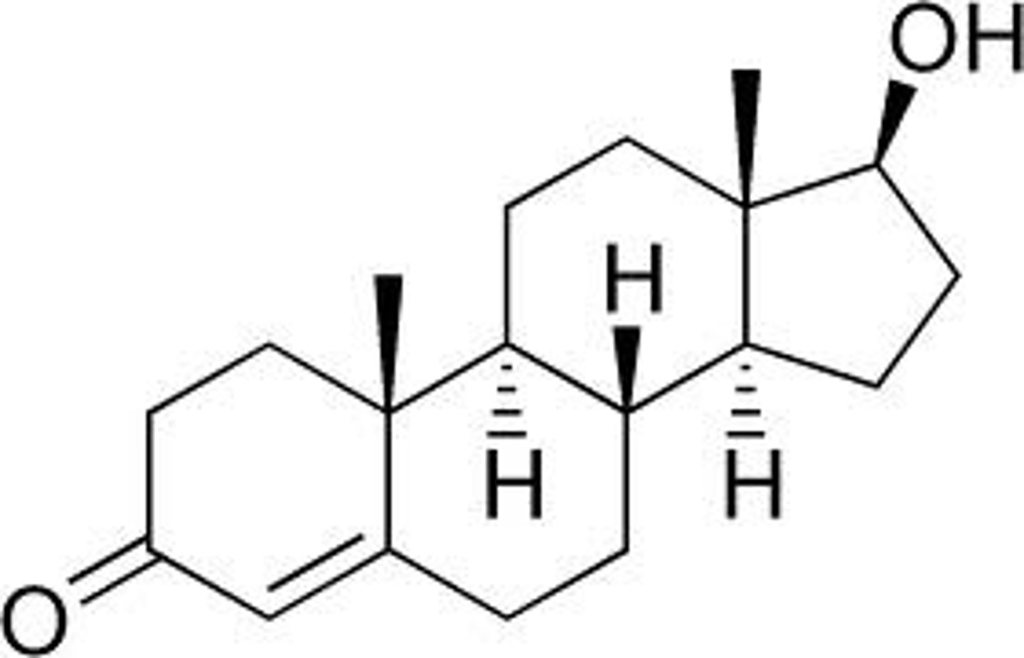 <p>a steroid hormone secreted by the testicles and the adrenal cortex to stimulate the development of male secondary sex characteristics</p>
