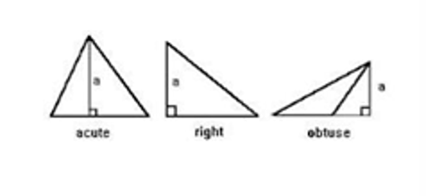<p>A perpendicular segment that connects the vertex to the line containing the opposite side.</p>