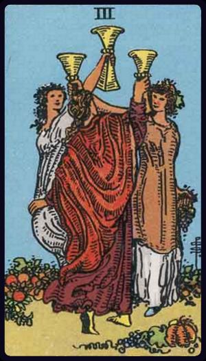<p>THREE OF CUPS</p>
