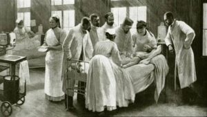<p>He discovered that childbed fever (puerperal fever) was a bacterial infection of the <strong>female reproductive tract after childbirth</strong>, commonly <strong>spread by doctors handling corpses before delivering babies</strong> without washing hands.</p><p></p><p>He saw a correlation between autopsies and maternal deaths, so he introduced mandatory handwashing, which completely cut down on deaths and led the way to modern hospital hygiene.</p>