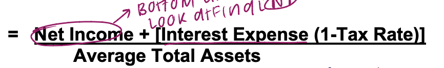 <p>measures the ability of the firm to earn a return on its assets - that is, provides a measure of how efficiently assets are used</p><p></p>