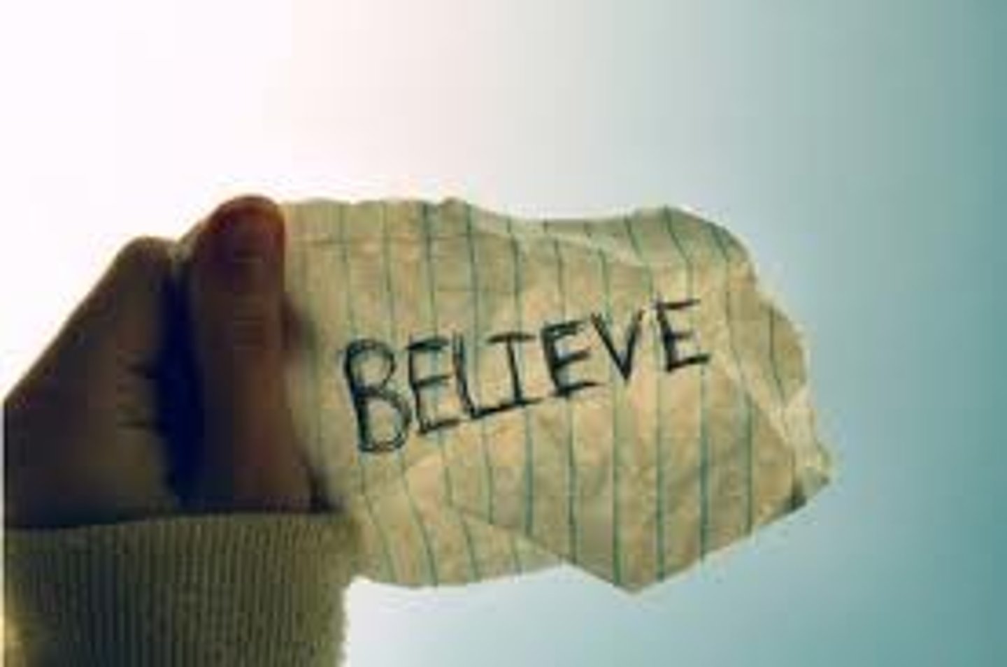 <p>believe</p>