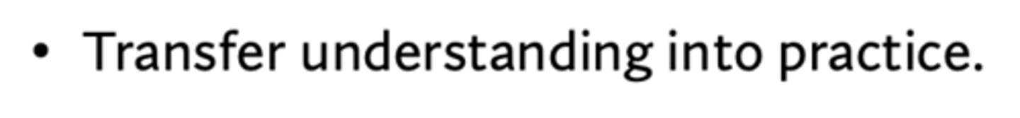 <p>What is the "apply" level of the cognitive domain?</p>