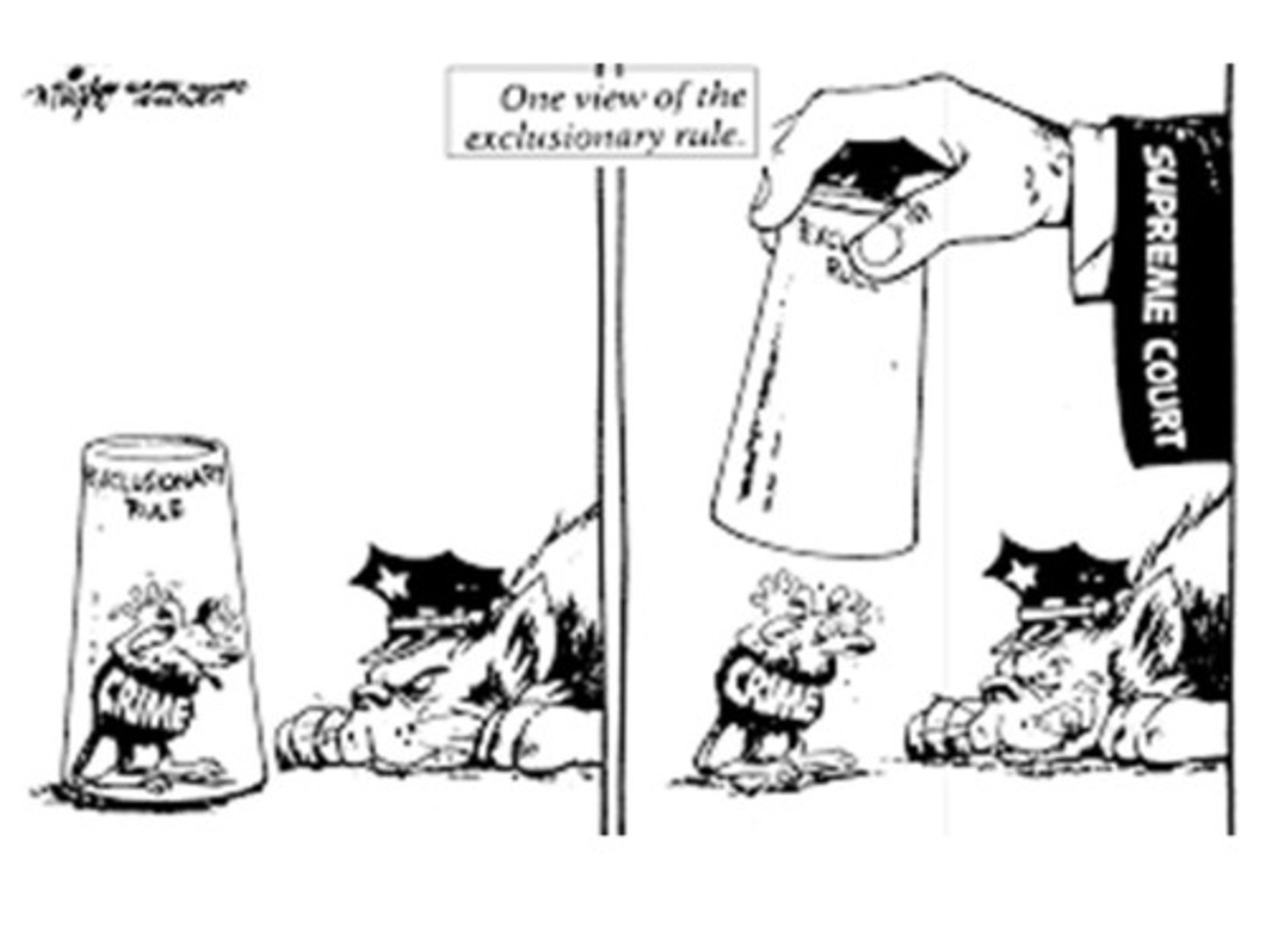 <p>Answer: B) exclusionary rule has been detrimental to the maintenance of law and order.</p>