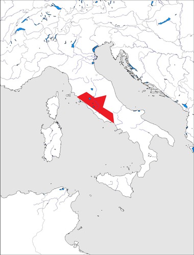 <ul><li><p>Central Italian region</p></li><li><p>Contains Rome and Ostia</p></li></ul>