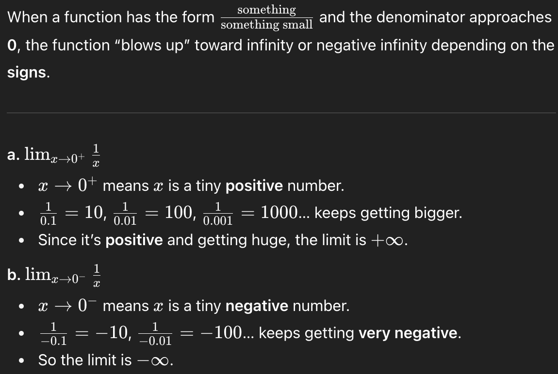 <p>+infinity. -infinity</p>