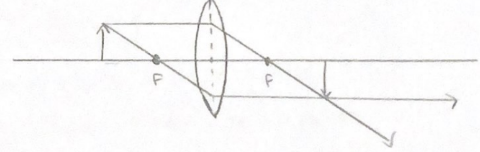 <p>sideways rhombus with tail on the back</p>