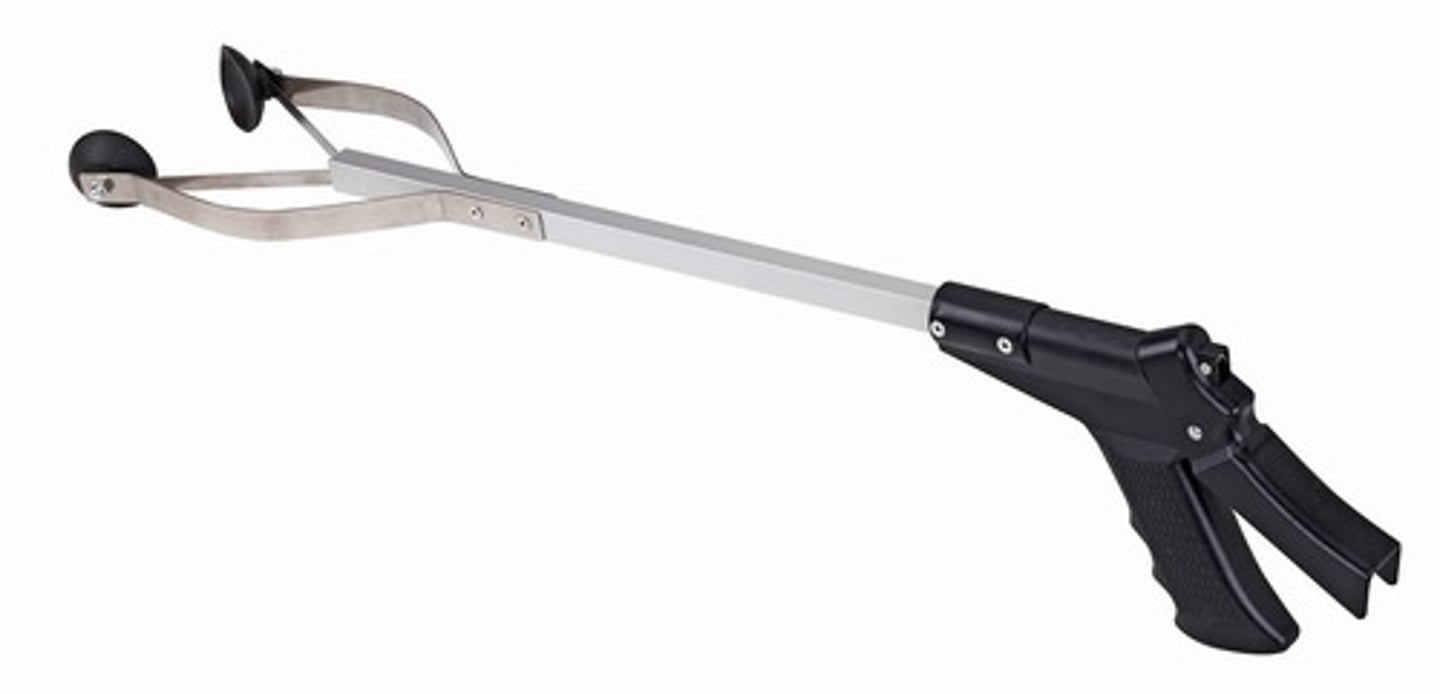 <p>increasing the lever arm will decrease the torque</p><p>use tongs, reacher, grip wrench</p>