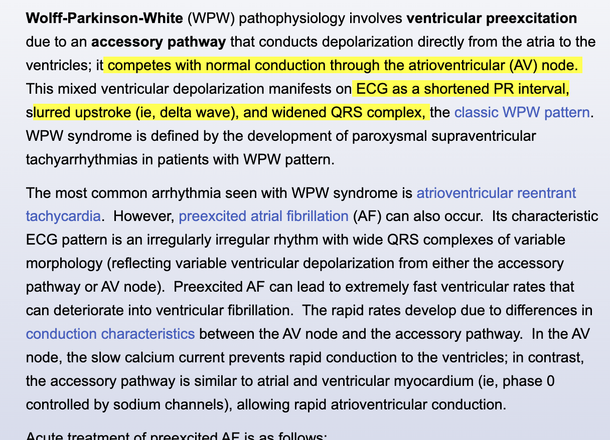 <p>Why no AV effect meds in WPW ? </p>