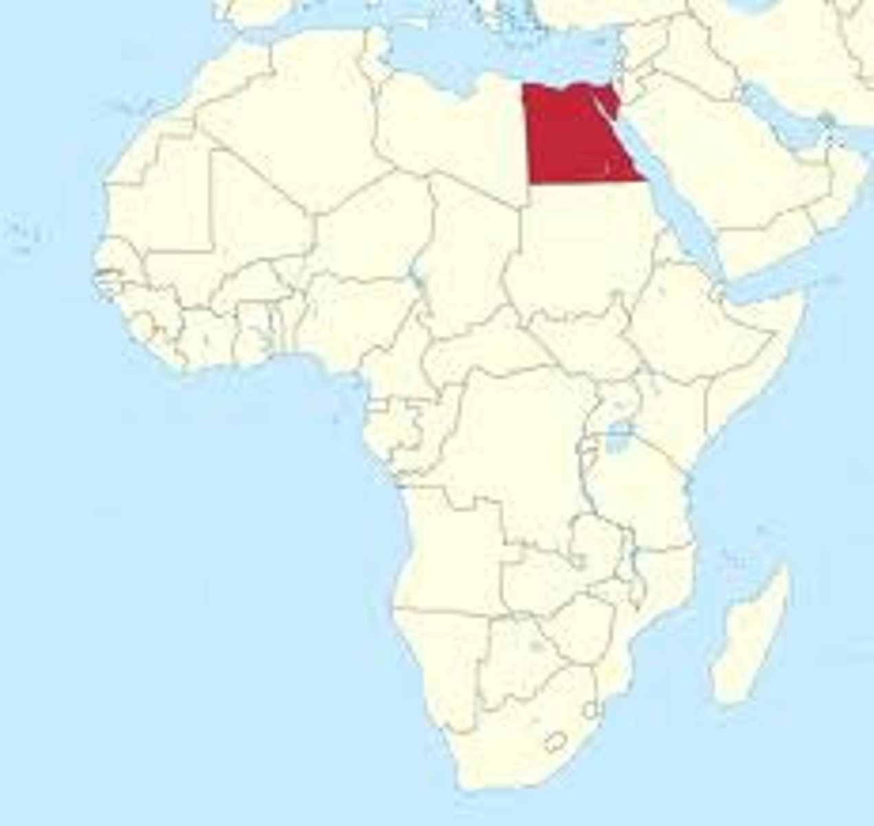 <p>Egypt is south of the Mediterranean Sea, and west of the Red Sea is an example of...</p>