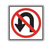 <p>the no U-turn sign means</p>