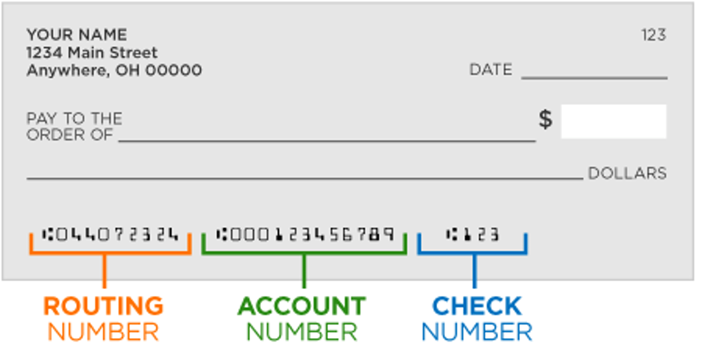 <p>9- digit number to identify bank on a check</p>
